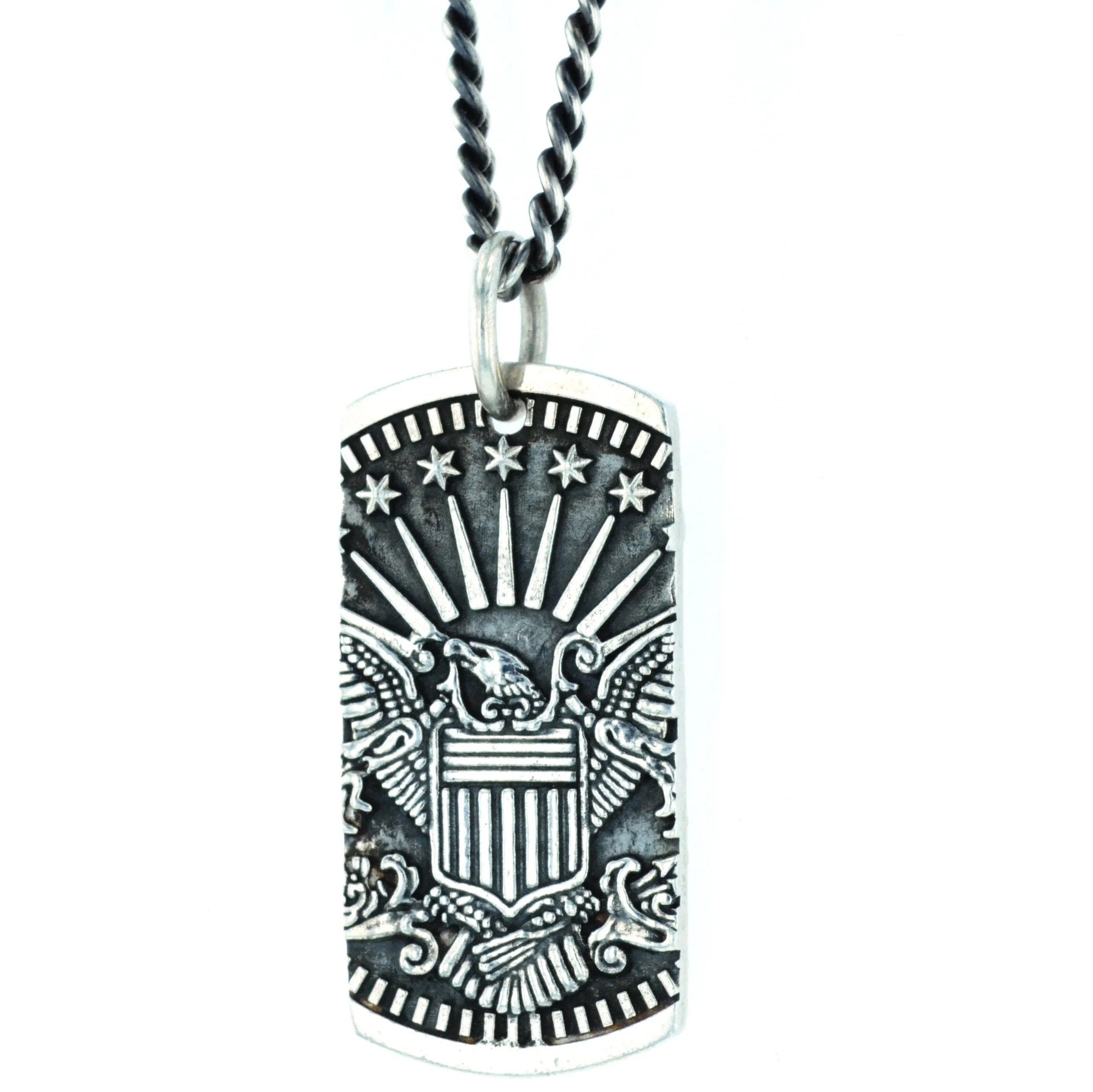 Eagle Dog Tag Pendant sold by King Baby Studio product image thumbnail 5