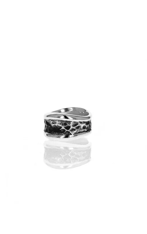 Round-Edge Hammered Stackable Ring sold by King Baby Studio