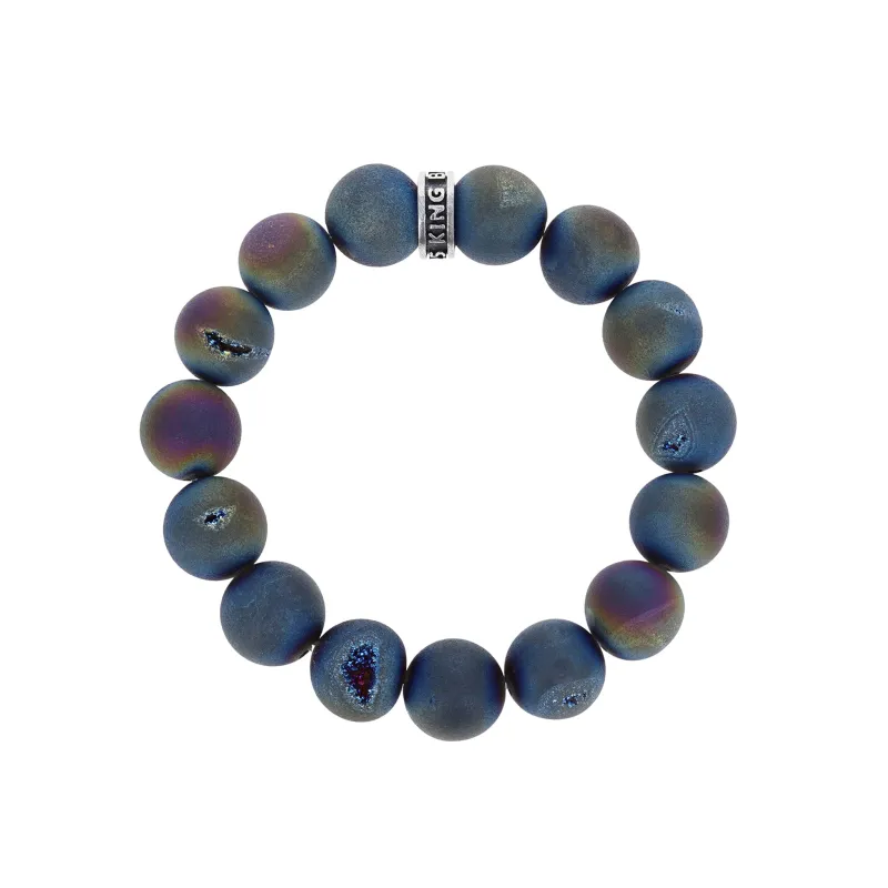 10mm Peacock Druzy Agate Bracelet w/Logo Ring sold by King Baby Studio