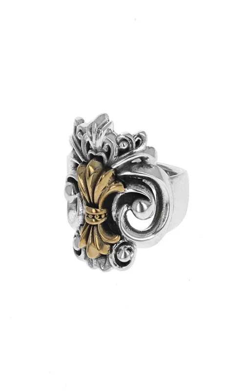 Two-Tone Fleur Ring sold by King Baby Studio