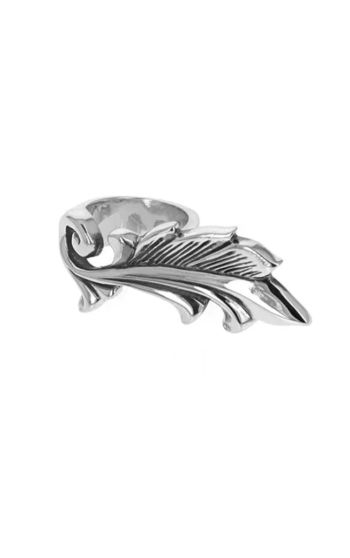 Feathered Scroll Ring sold by King Baby Studio