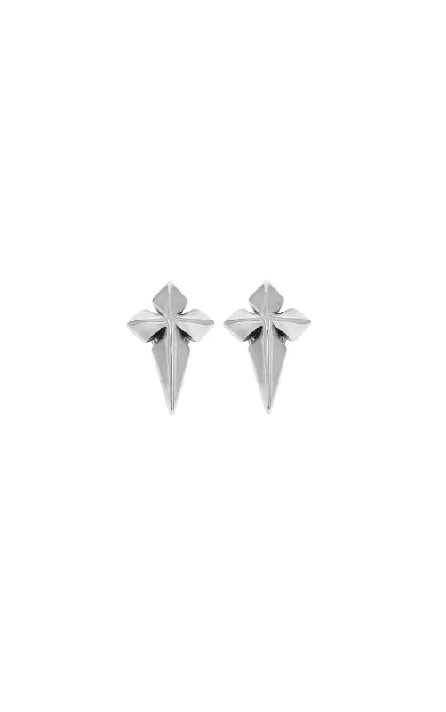Pointed MB Cross Stud Earrings sold by King Baby Studio