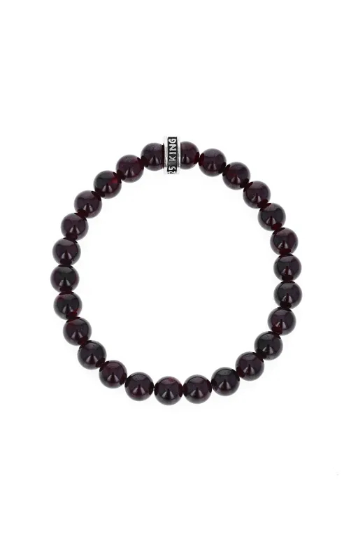 Garnet Bracelet with Logo Ring sold by King Baby Studio