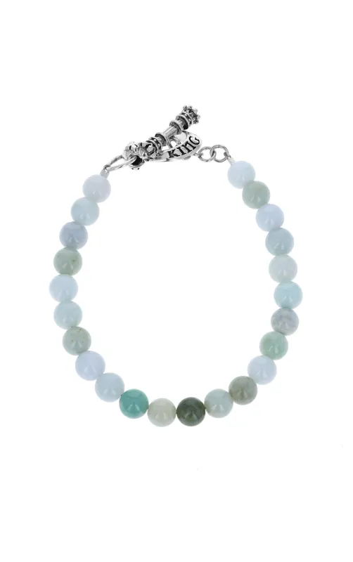 Burma Jade Bracelet with Silver Toggle sold by King Baby Studio