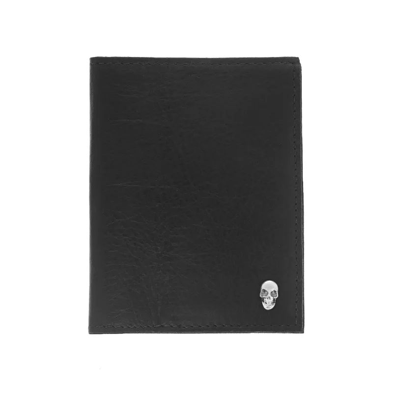 Passport Wallet w/ Silver Skull sold by King Baby Studio