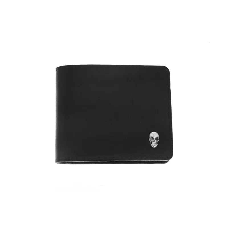 Bifold Wallet w/ Silver Skull sold by King Baby Studio