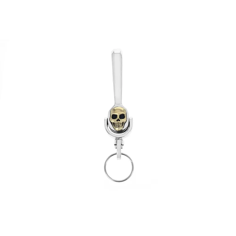 Key Fob Hook w/ Gold Alloy Skull Motif sold by King Baby Studio