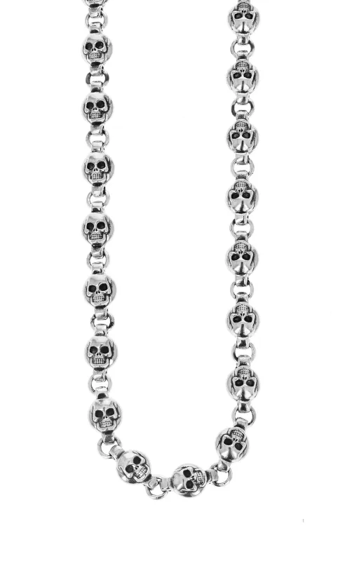 Round Skull Chain Necklace sold by King Baby Studio