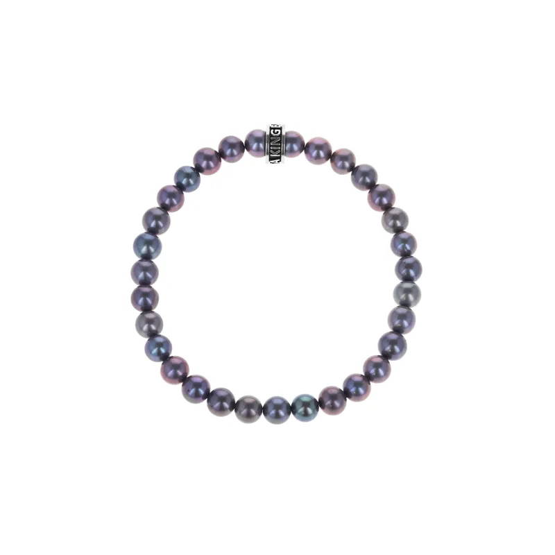 6mm Grey Pearl Bracelet sold by King Baby Studio