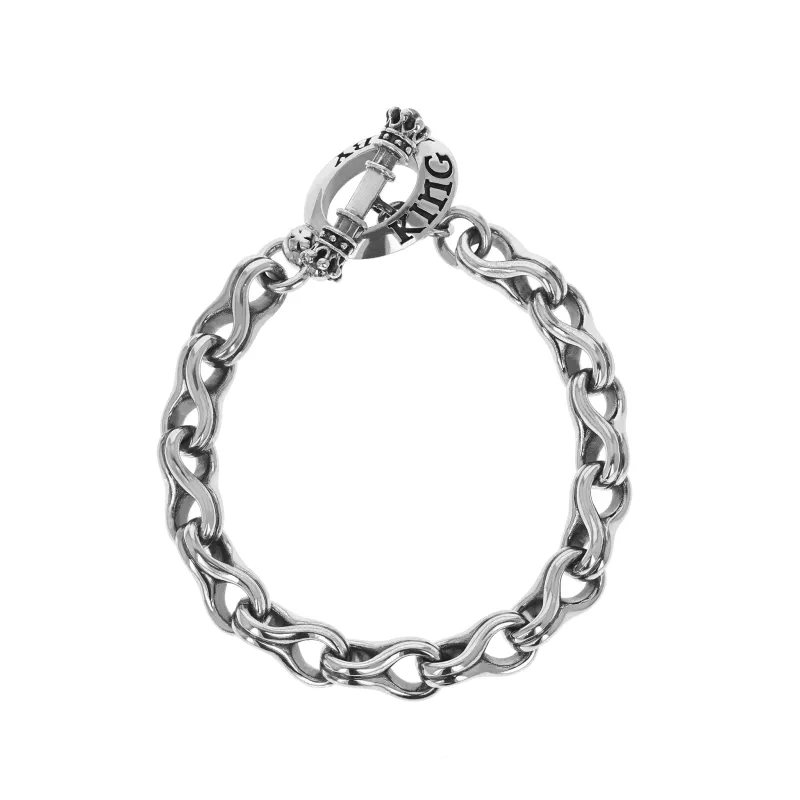 Large Twisted Eight Link Bracelet made by King Baby Studio