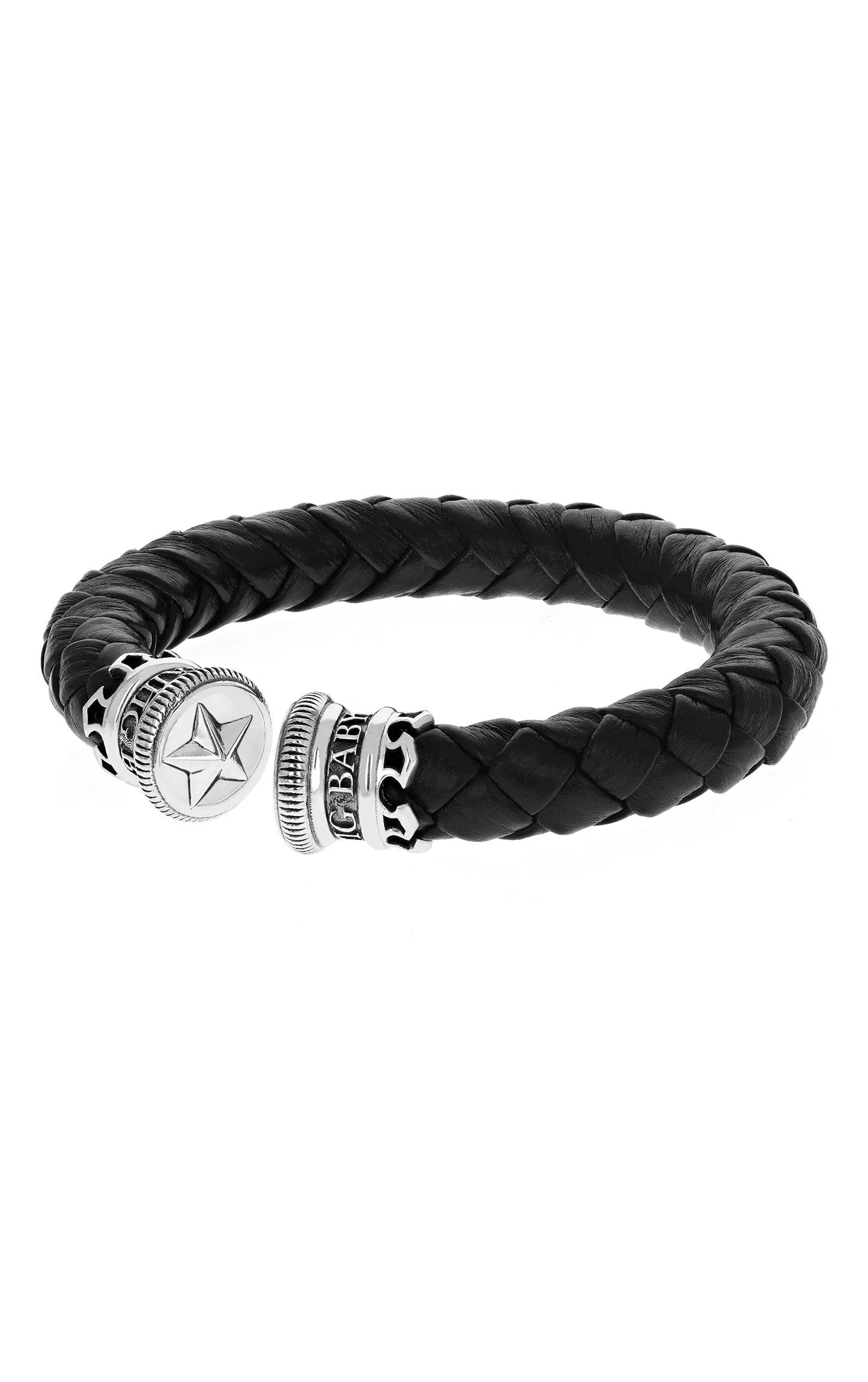 Leather Wrapped Cuff with Star Coin Edges sold by King Baby Studio