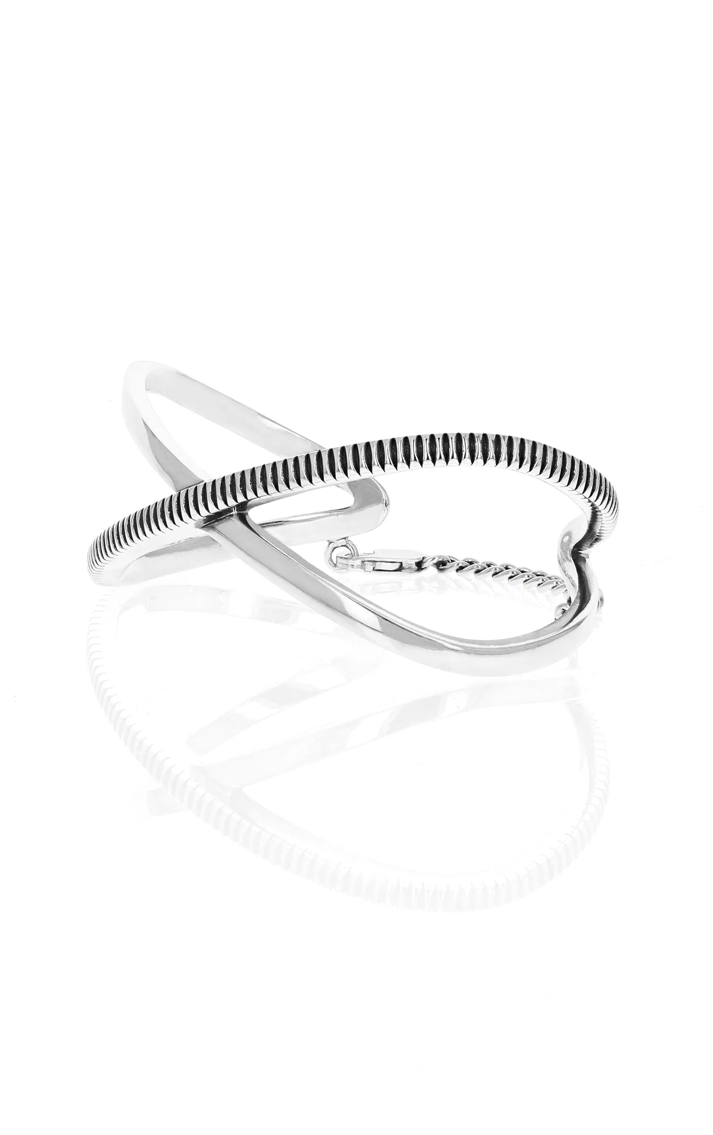 Coin Edge X Cross Cuff sold by King Baby Studio