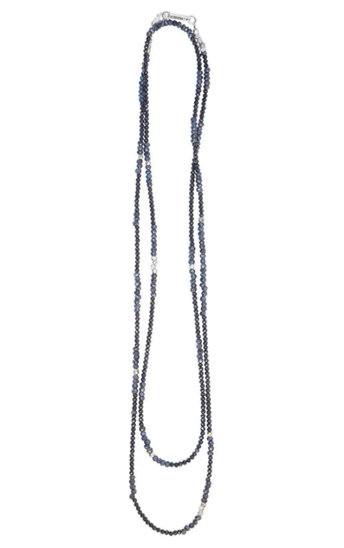 Mixed Spinel and Silver Station Necklace sold by King Baby Studio