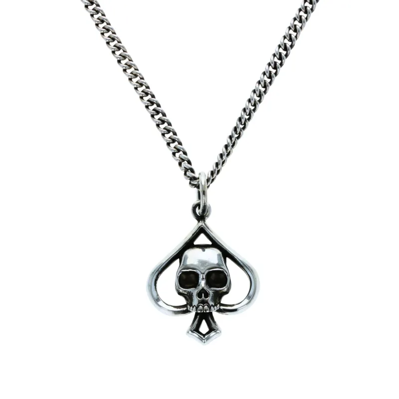 Cutout Skull Spade Pendant made by King Baby Studio