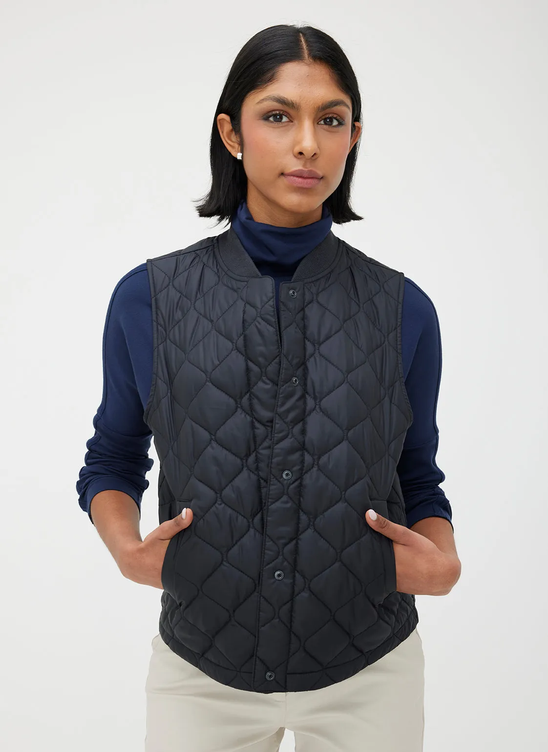 All Seasons Quilted Vest | Olive | +Plus Available | FINAL