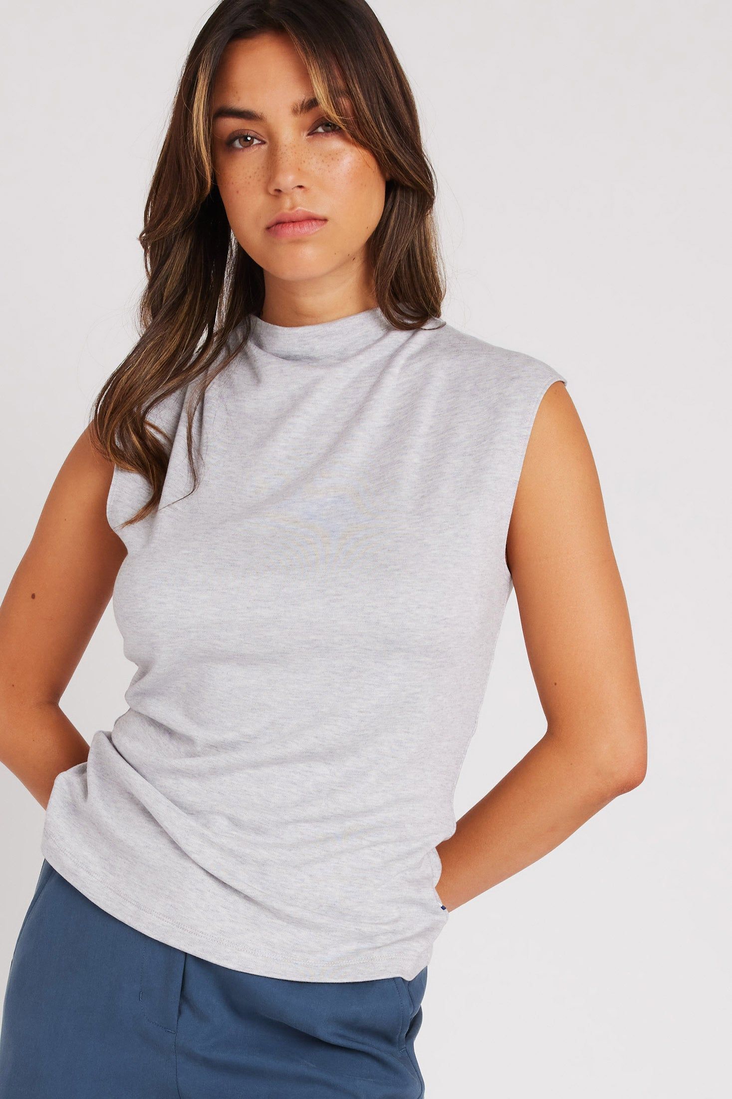 Belmont Brushed Sleeveless Top sold by Kit and Ace product image thumbnail 2