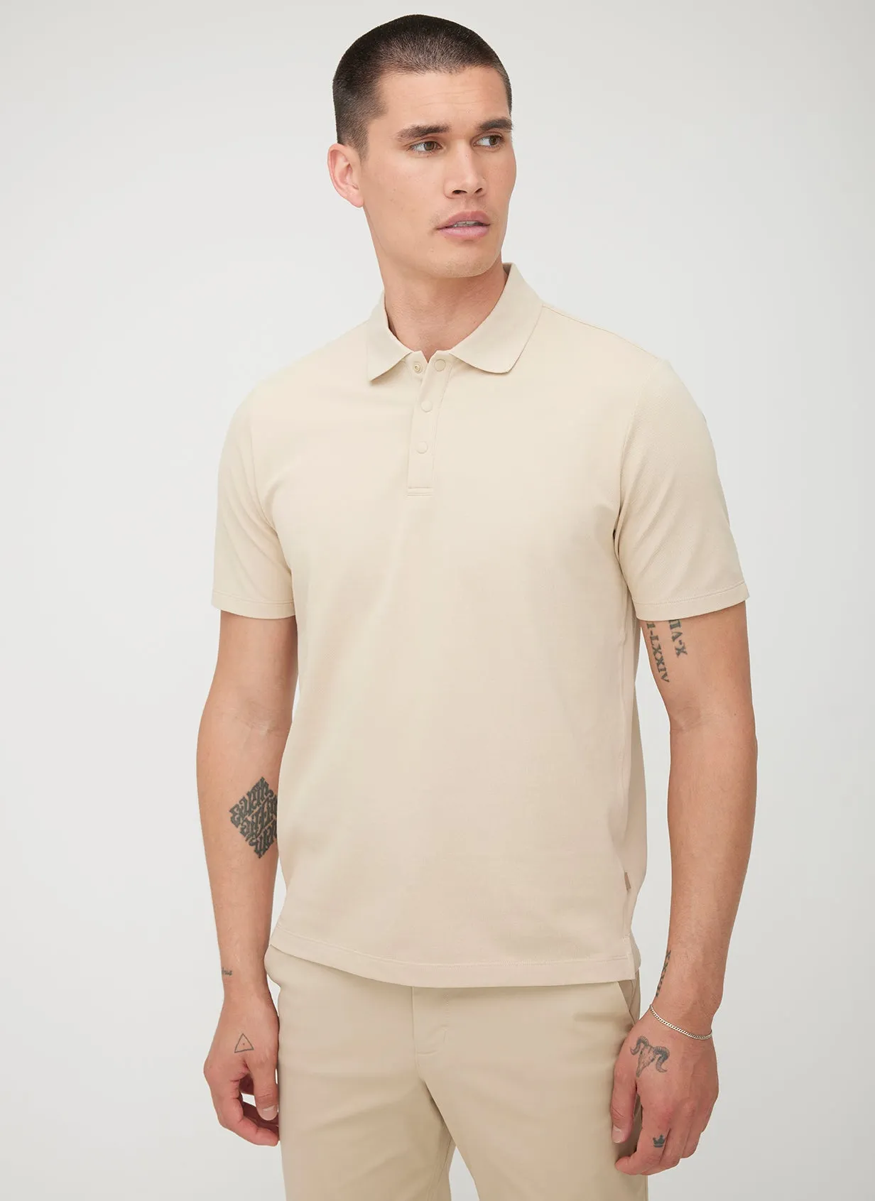 Tech Cotton Polo sold by Kit and Ace