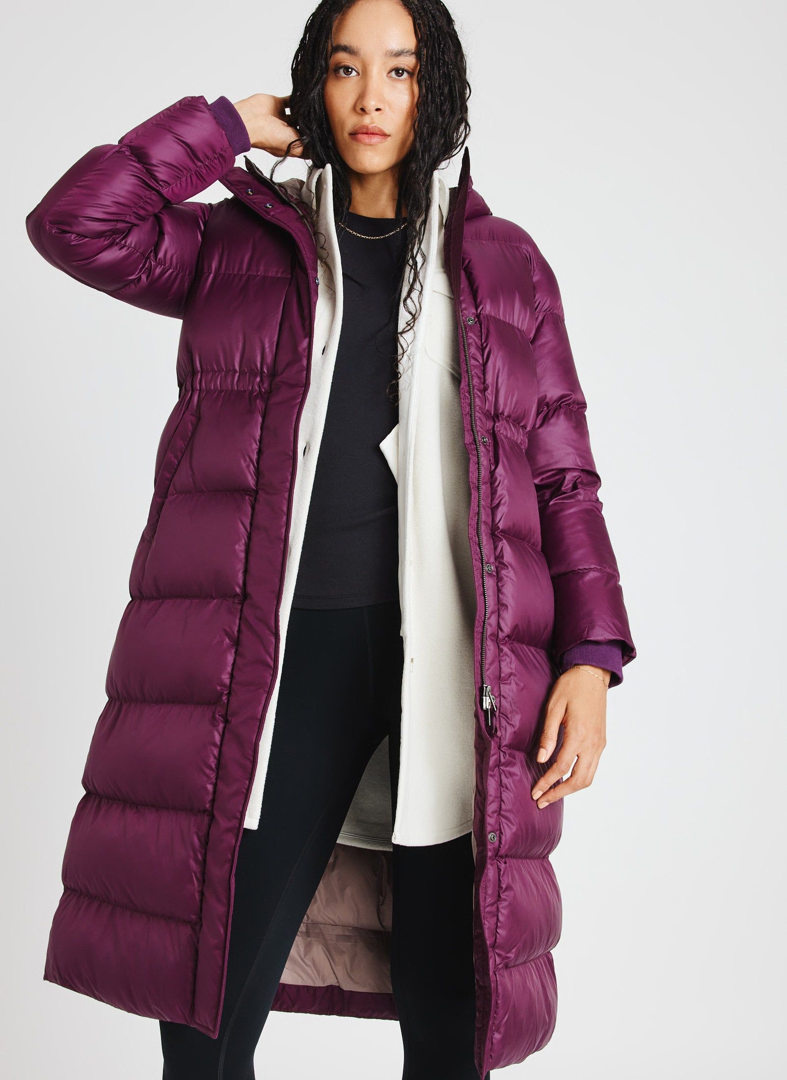 Long Winter Puffer Coat sold by Kit and Ace product image thumbnail 2
