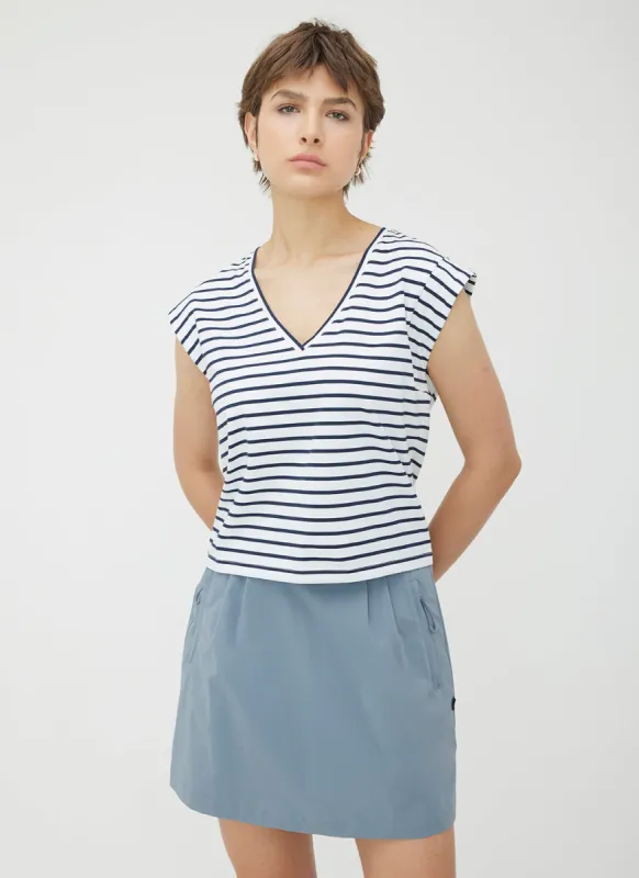Soho V-Neck Flounce Tee made by Kit and Ace