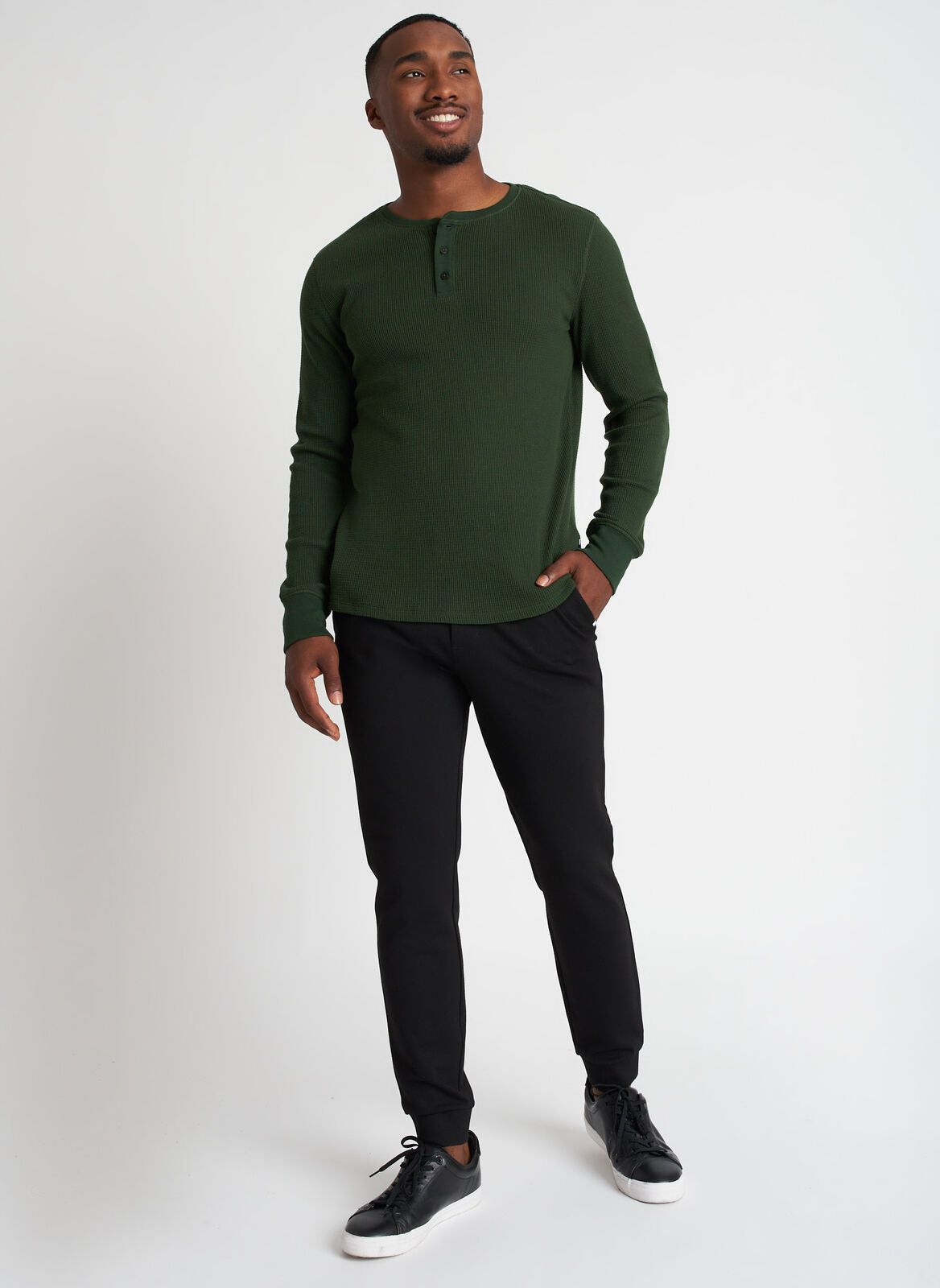 Aurora Waffle Henley Tee sold by Kit and Ace product image thumbnail 12