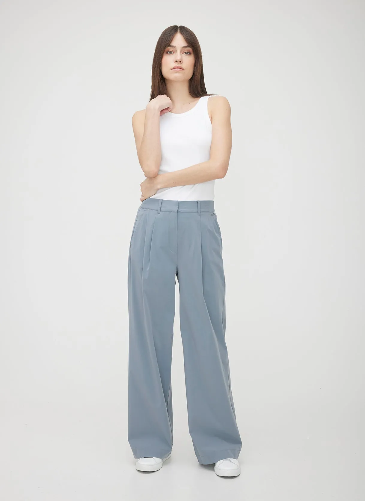 Chloe High Waisted Pleated Trousers sold by Kit and Ace