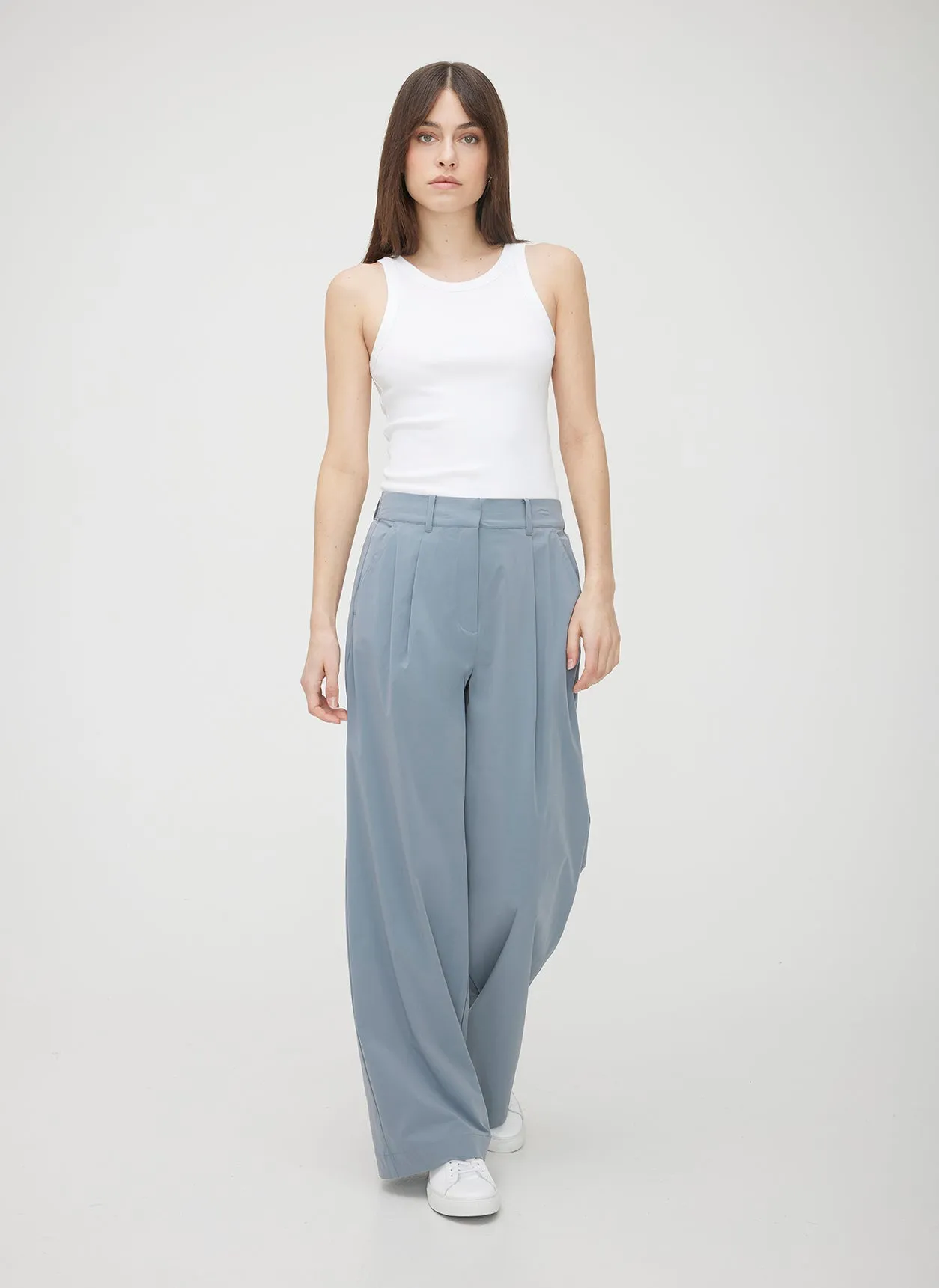 Chloe High Waisted Pleated Trousers sold by Kit and Ace product image thumbnail 3