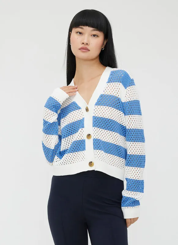 Essex Cropped Pointelle Cardigan sold by Kit and Ace