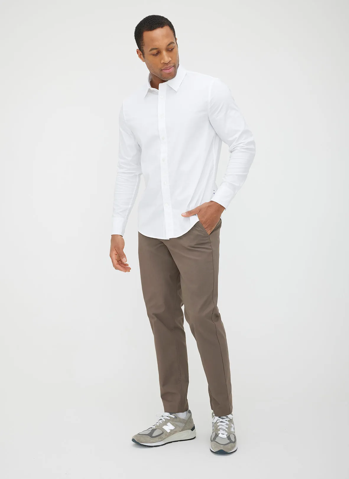 Stay Cool Poplin Long Sleeve Shirt Standard Fit sold by Kit and Ace product image thumbnail 4