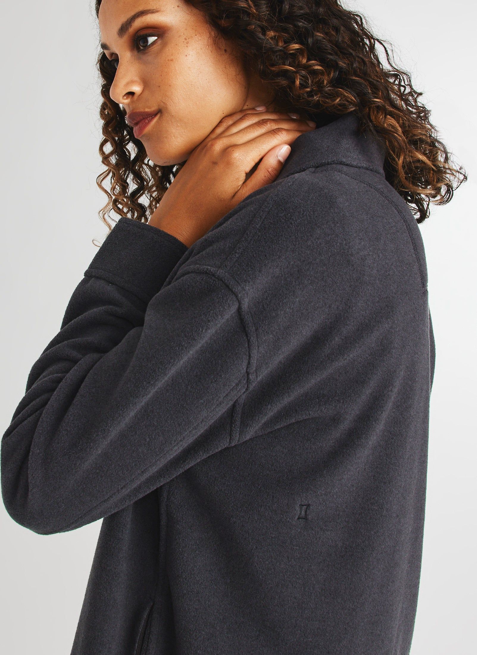 Hygge Fleece Long Shirt Jacket sold by Kit and Ace product image thumbnail 5