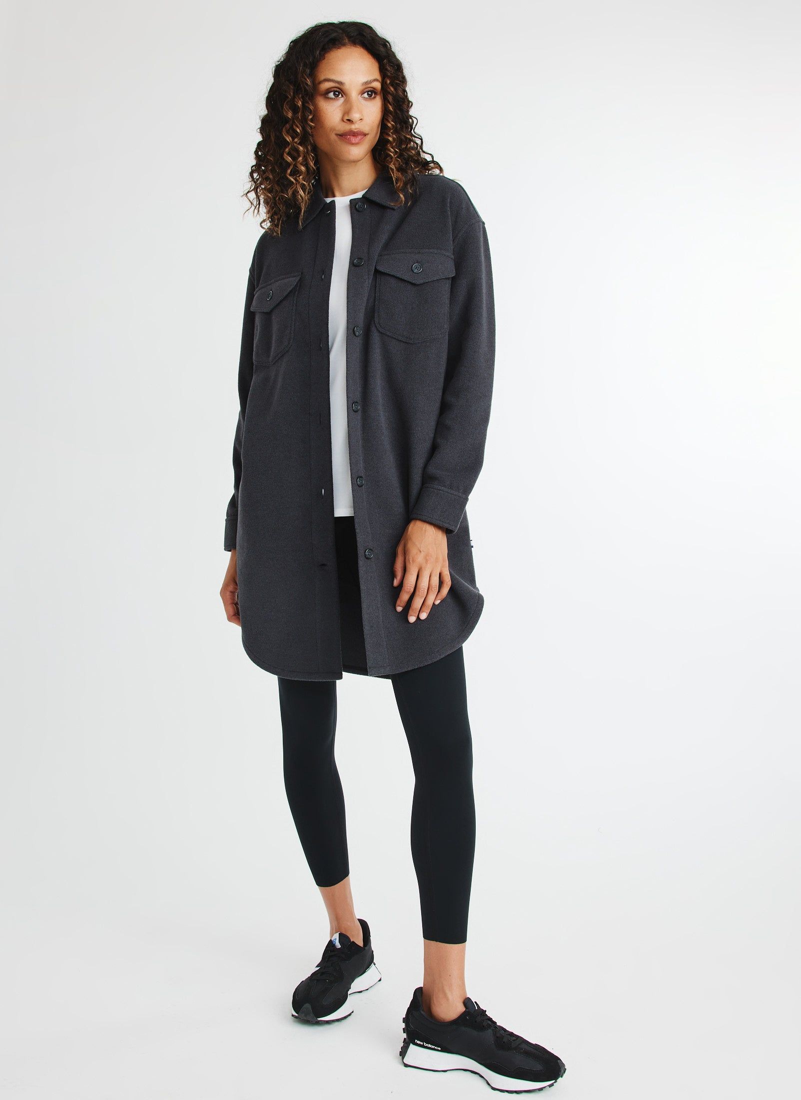 Hygge Fleece Long Shirt Jacket sold by Kit and Ace product image thumbnail 4