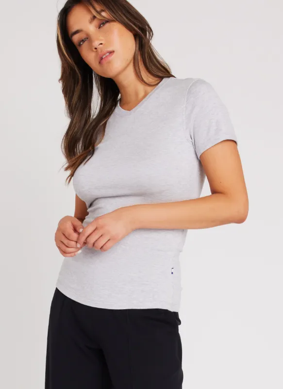 Brushed V-Neck Slim Fit Tee sold by Kit and Ace