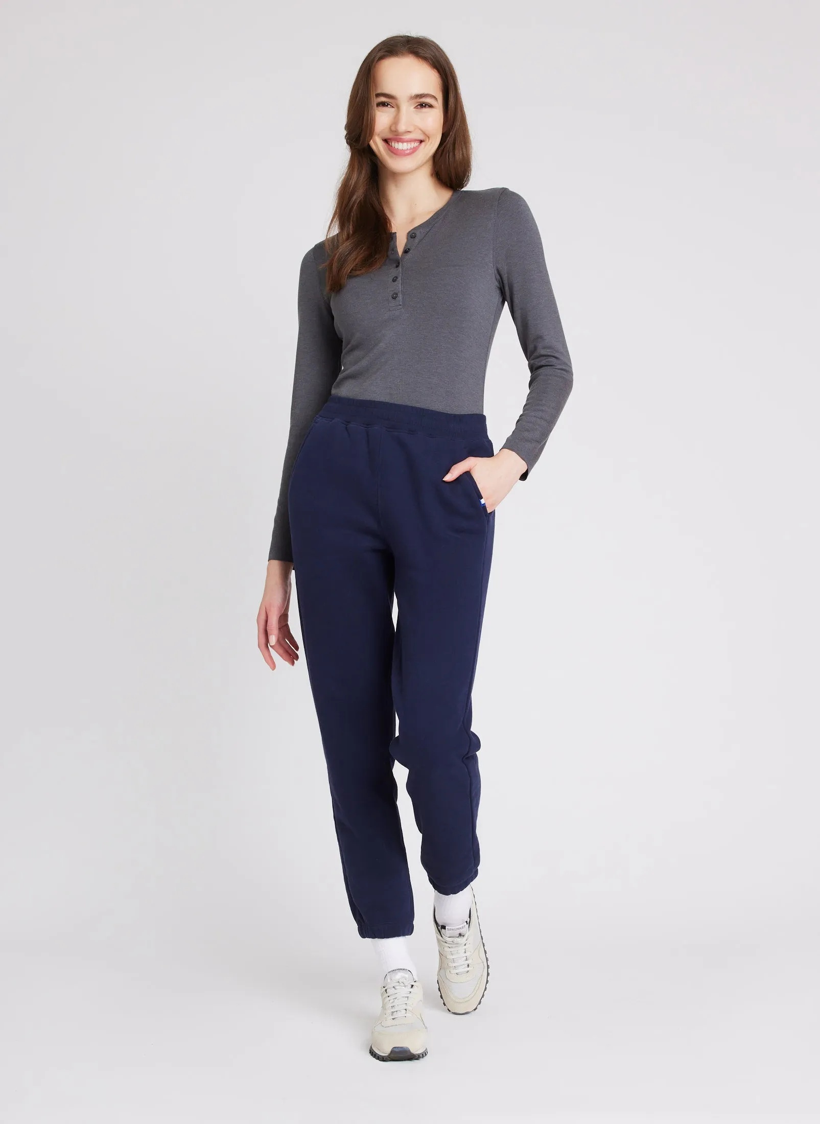 Brushed Henley Long Sleeve Tee sold by Kit and Ace product image thumbnail 4