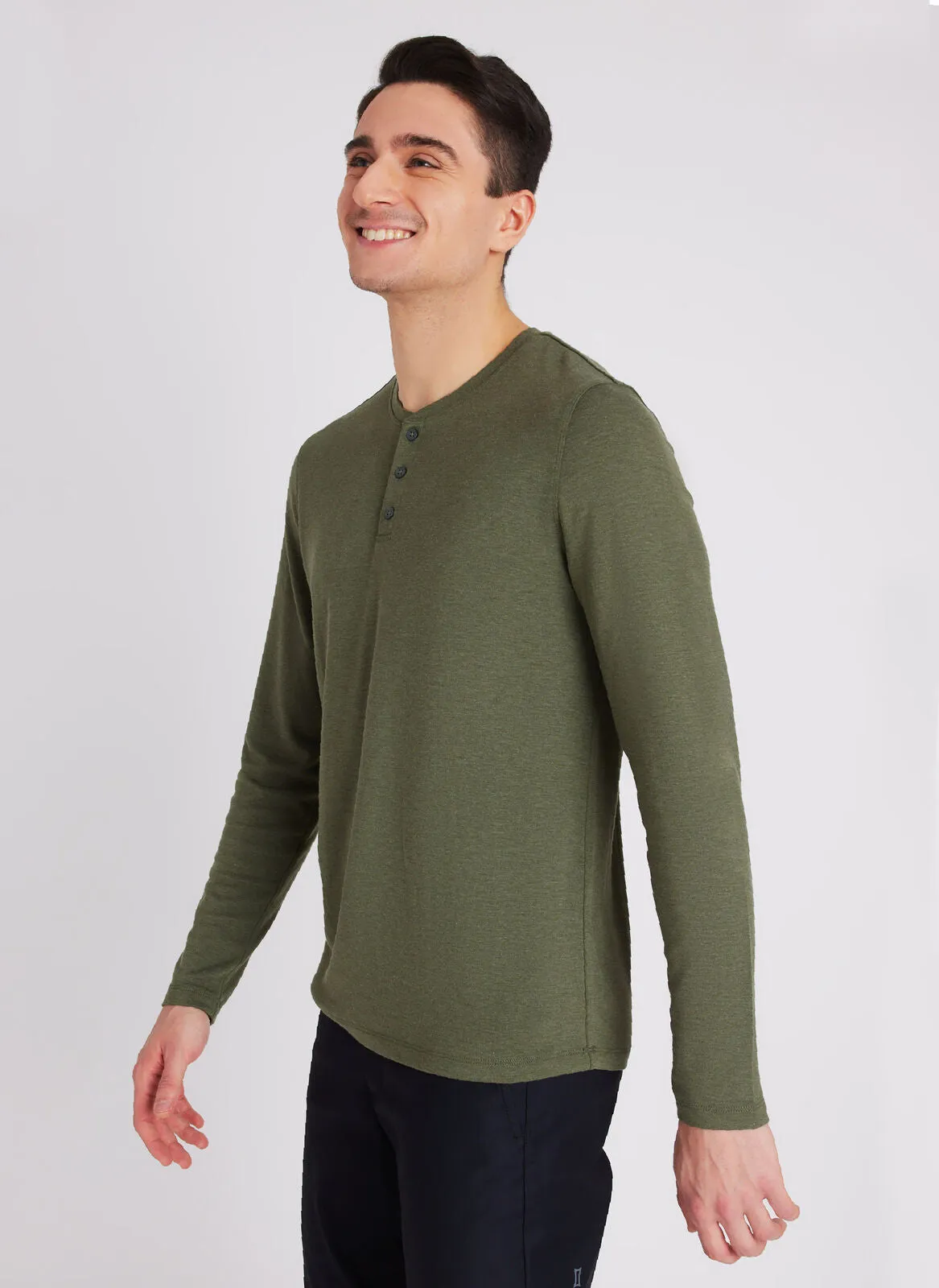 Upgraded Long Sleeve Henley Tee sold by Kit and Ace product image thumbnail 5
