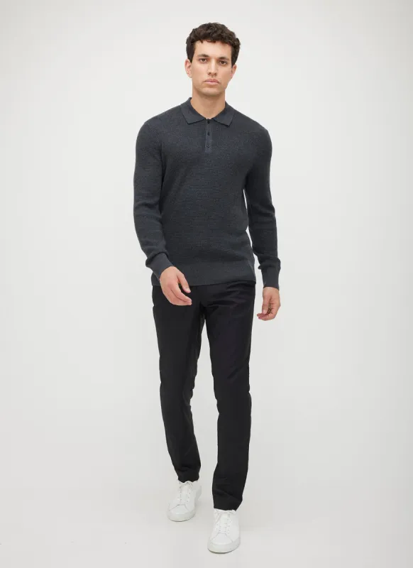 Timeless Merino Polo Sweater sold by Kit and Ace