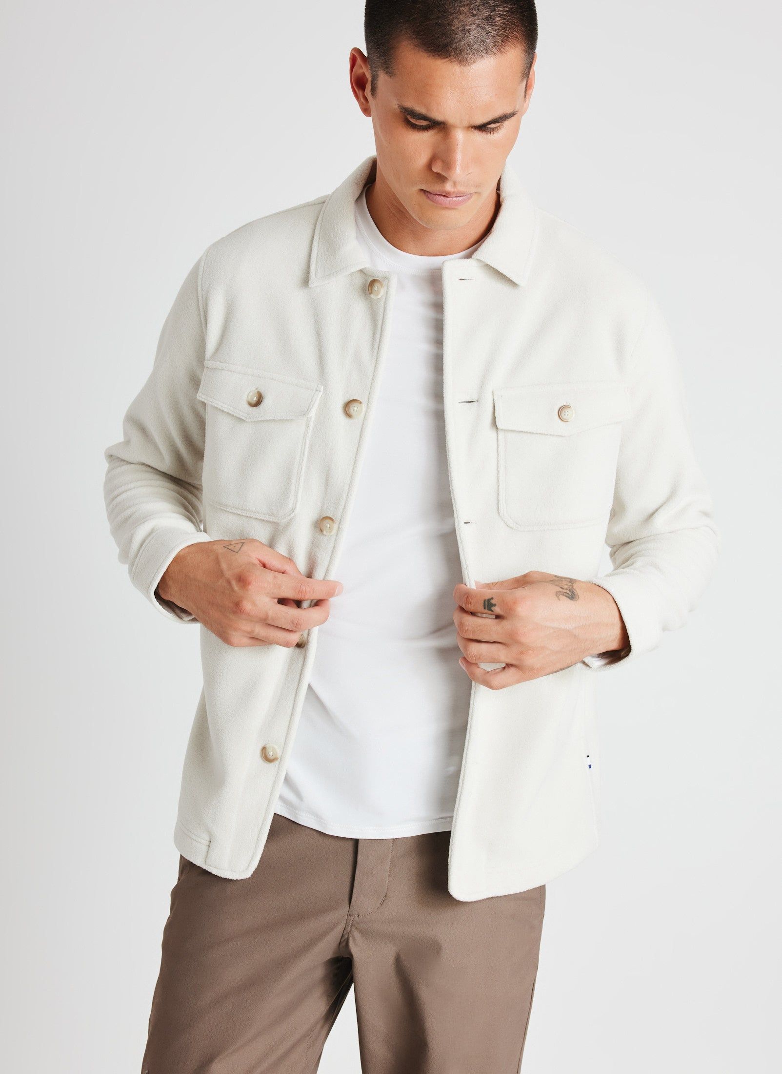 Water Resistant Fleece Shirt Jacket sold by Kit and Ace