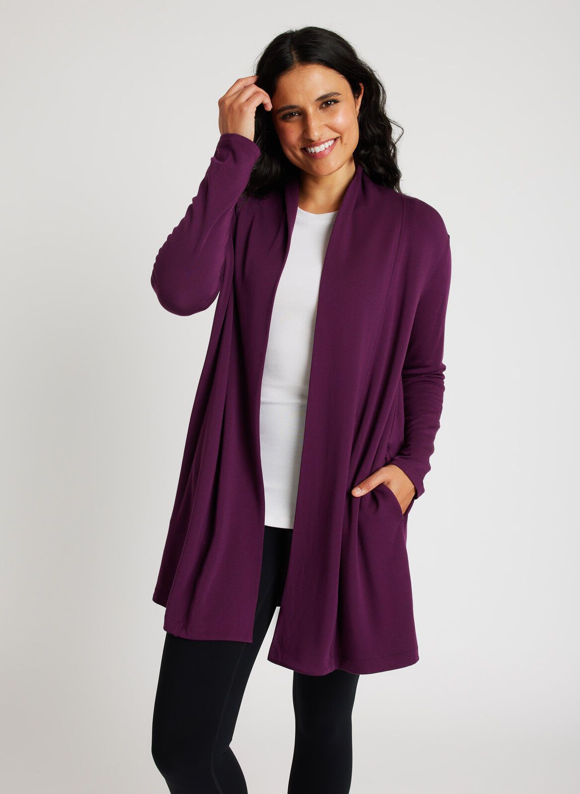 Brushed Open Cardigan sold by Kit and Ace product image thumbnail 17