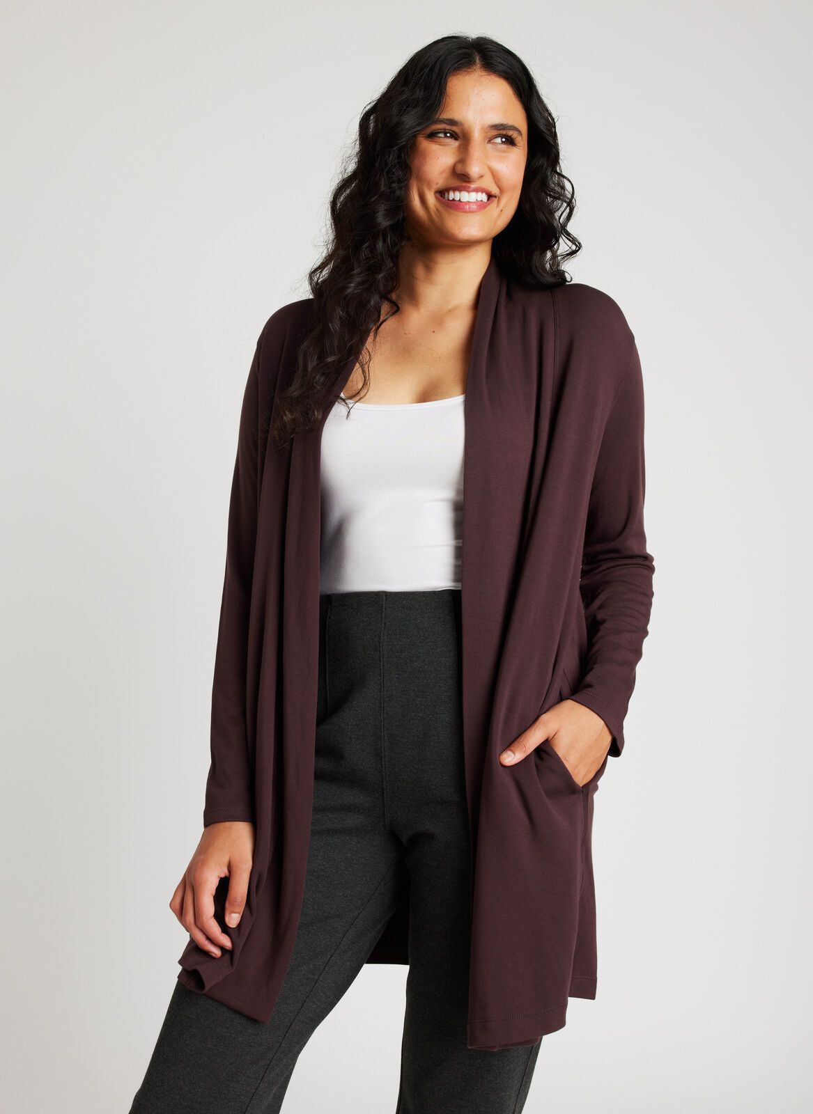 Brushed Open Cardigan sold by Kit and Ace product image thumbnail 21