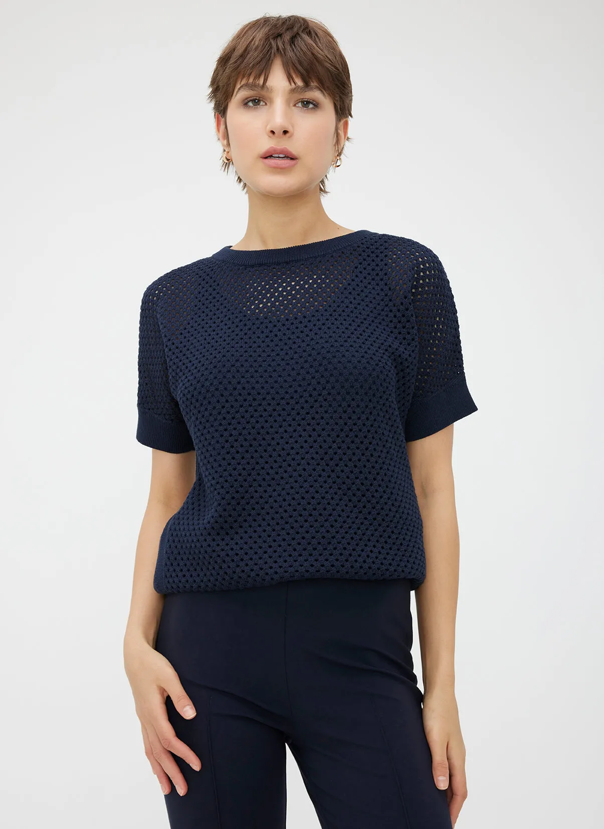 Essex Pointelle Sweater Tee sold by Kit and Ace