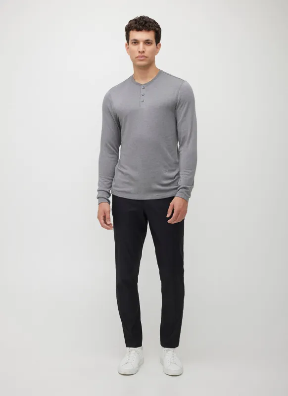 Brushed Long Sleeve Henley sold by Kit and Ace