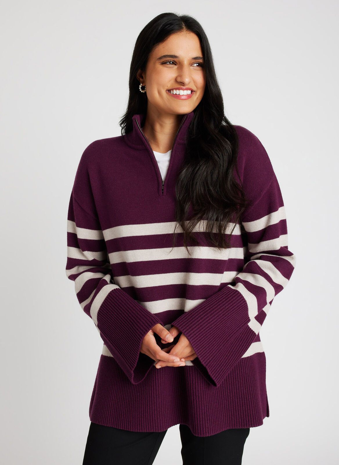 Swing Zip Neck Merino Sweater sold by Kit and Ace product image thumbnail 2