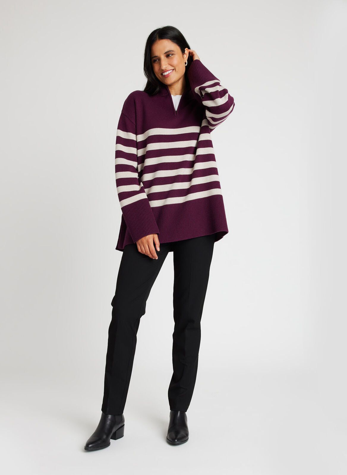 Swing Zip Neck Merino Sweater sold by Kit and Ace product image thumbnail 9