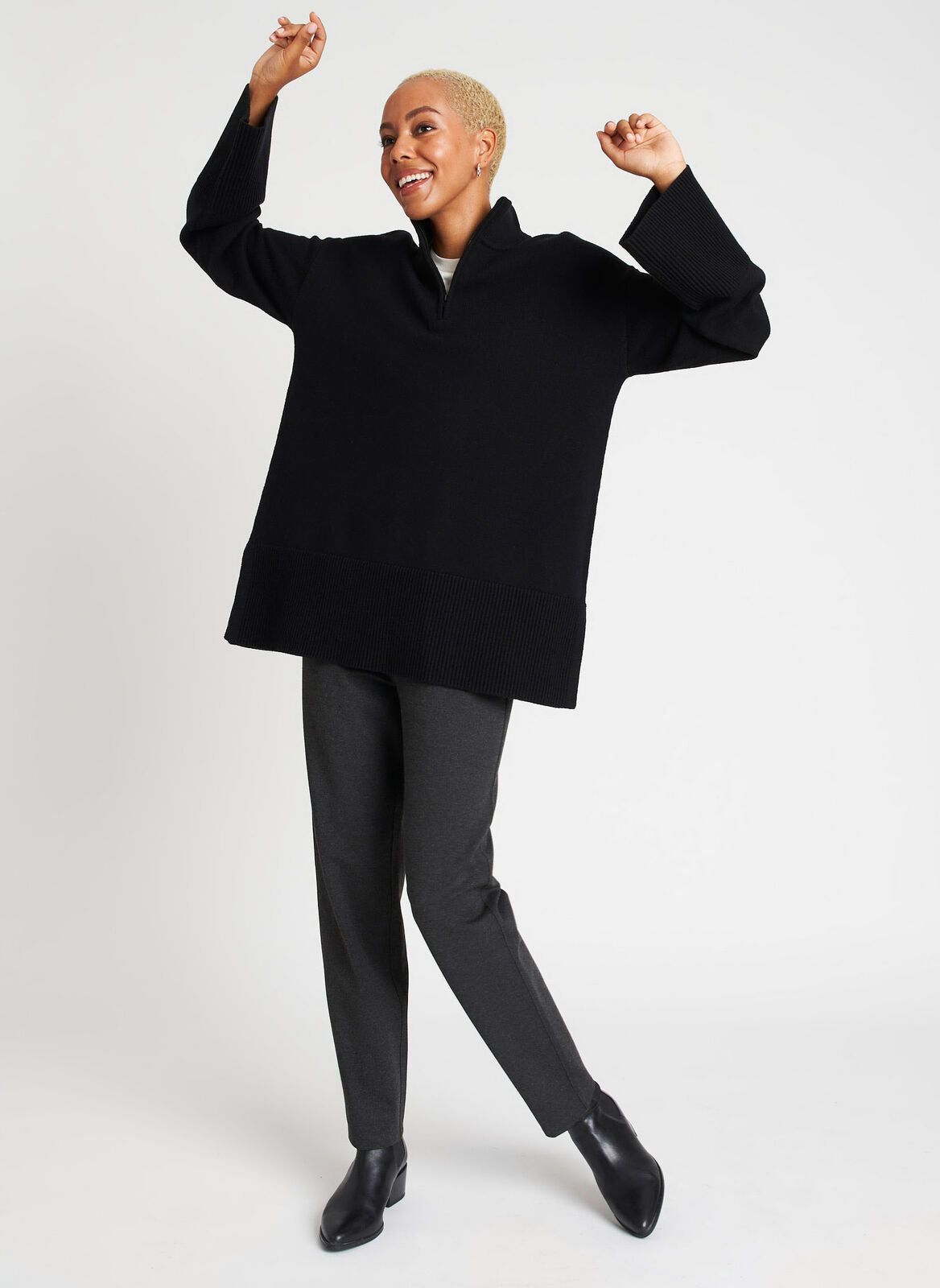 Swing Zip Neck Merino Sweater sold by Kit and Ace product image thumbnail 6