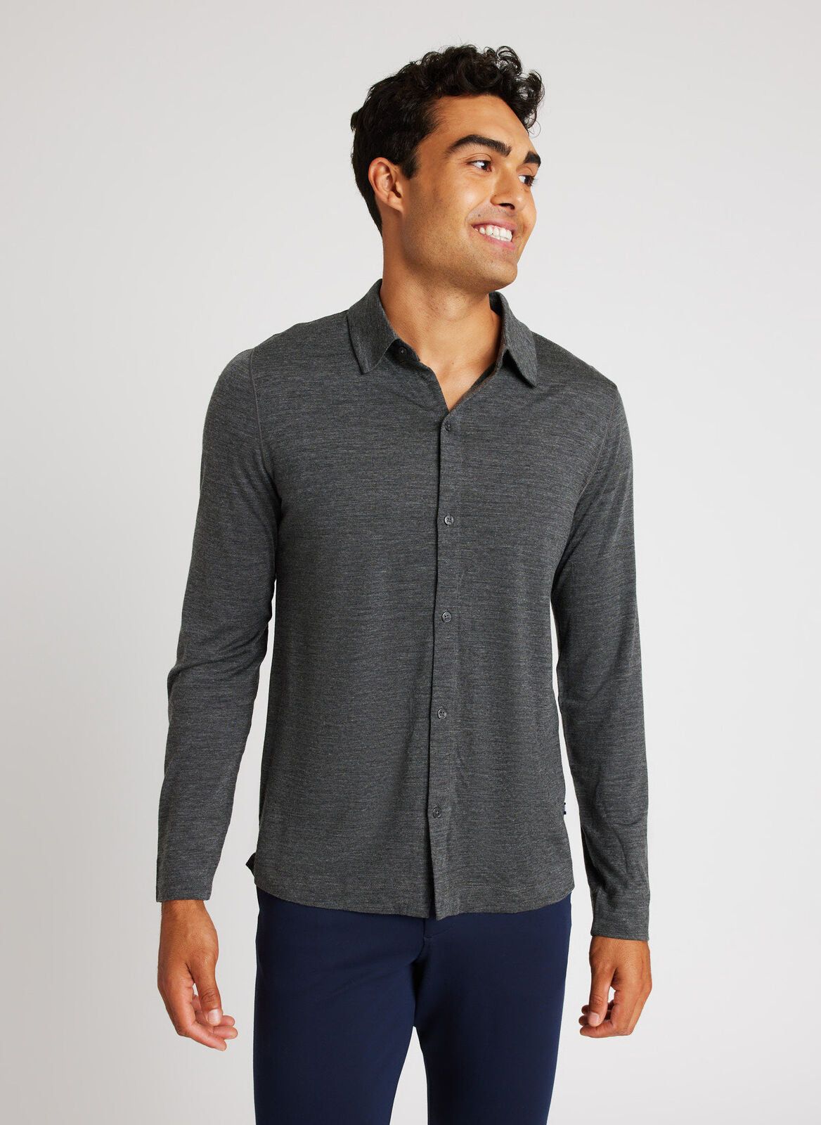 Merino Jersey Button-Up Shirt sold by Kit and Ace product image thumbnail 3