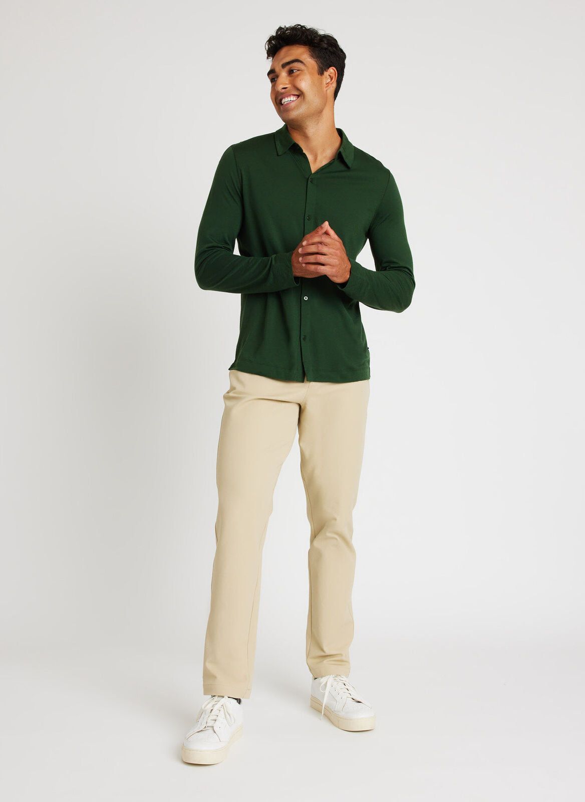 Merino Jersey Button-Up Shirt sold by Kit and Ace product image thumbnail 16