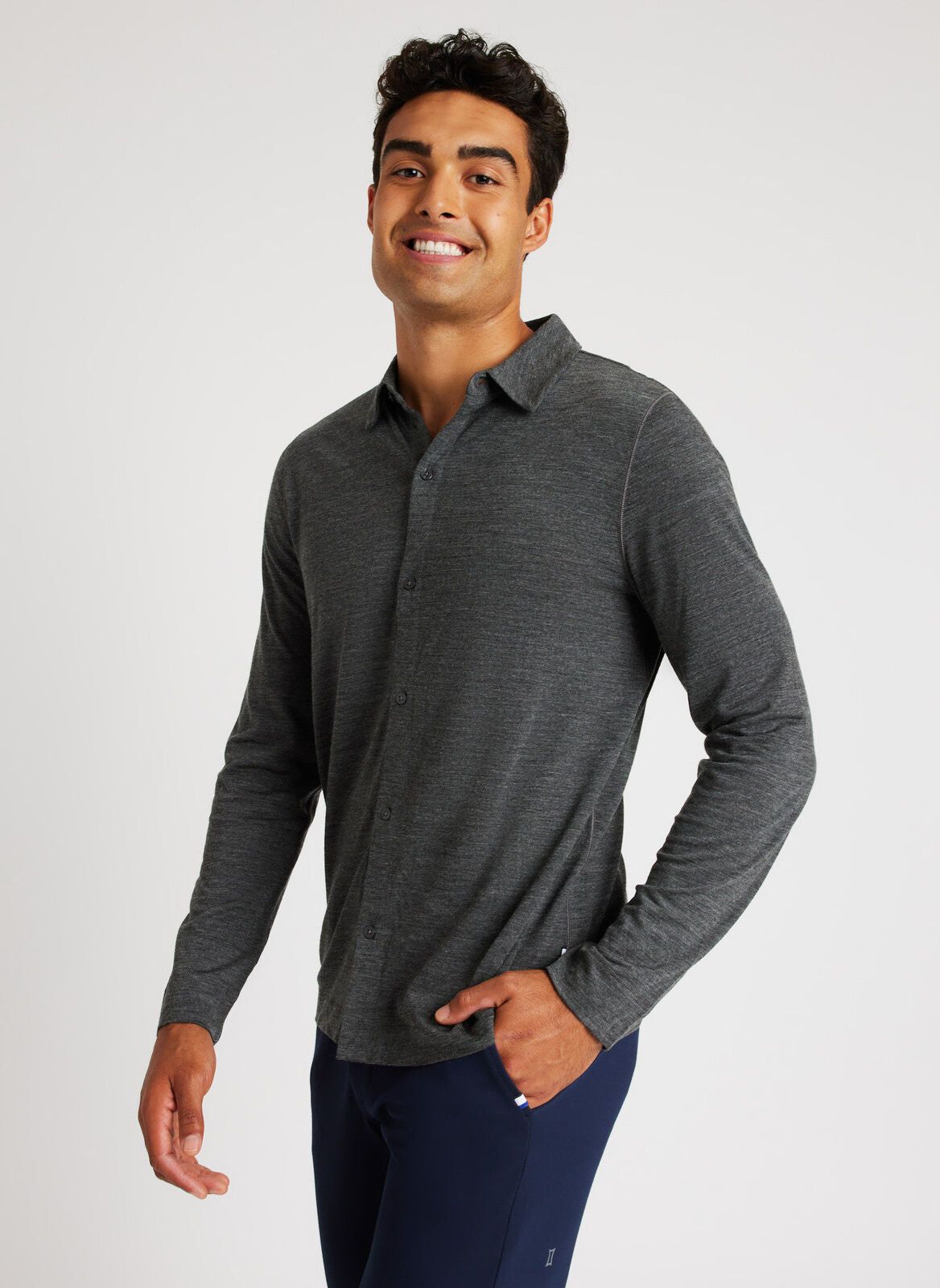 Merino Jersey Button-Up Shirt sold by Kit and Ace product image thumbnail 4