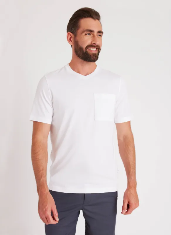 Hemlock Short Sleeve V-Neck Tee sold by Kit and Ace