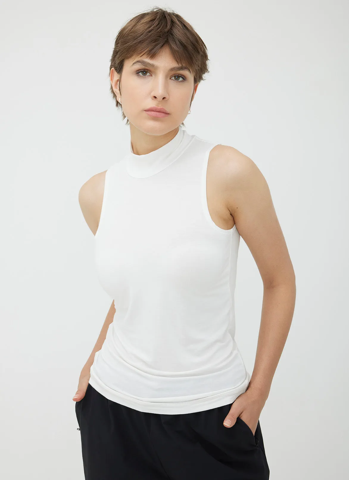 Charlotte Mock Neck Tank sold by Kit and Ace