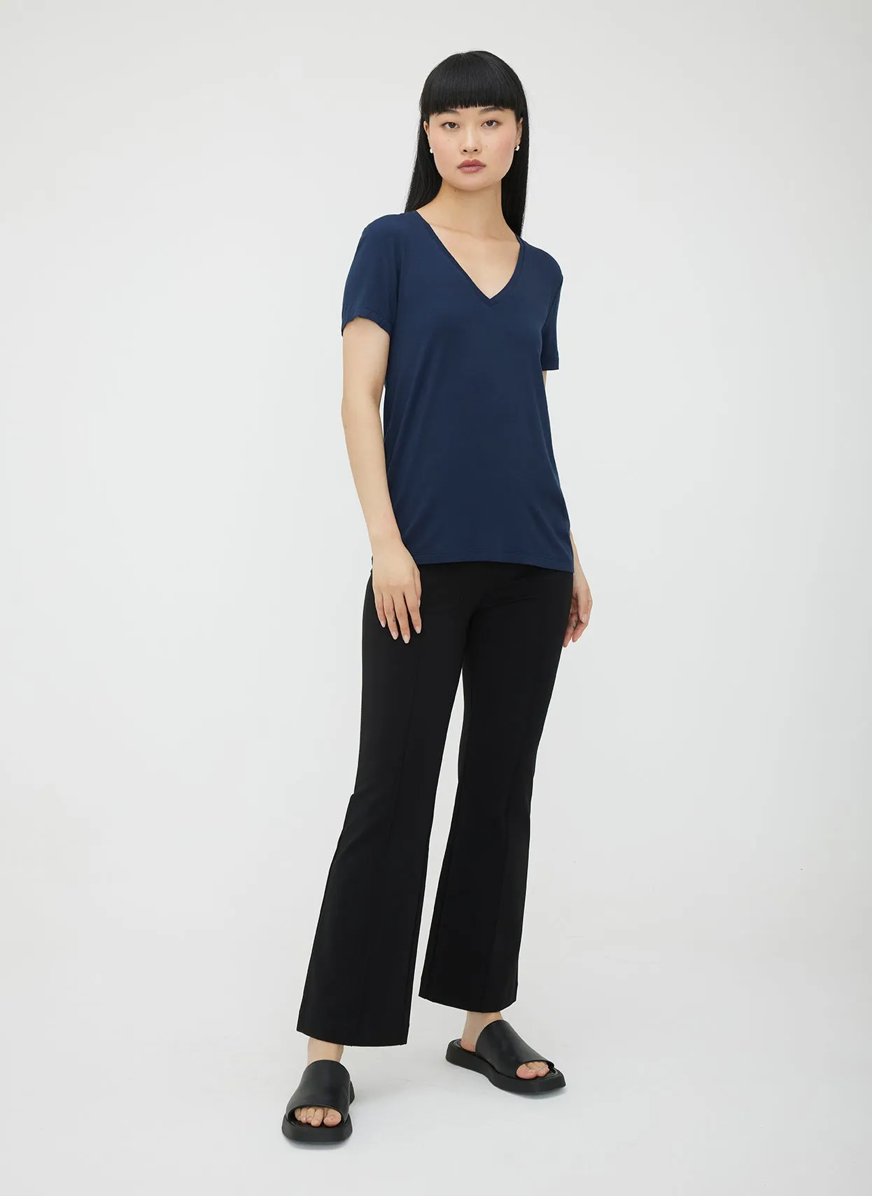 Charlotte V-Neck T-Shirt sold by Kit and Ace product image thumbnail 2