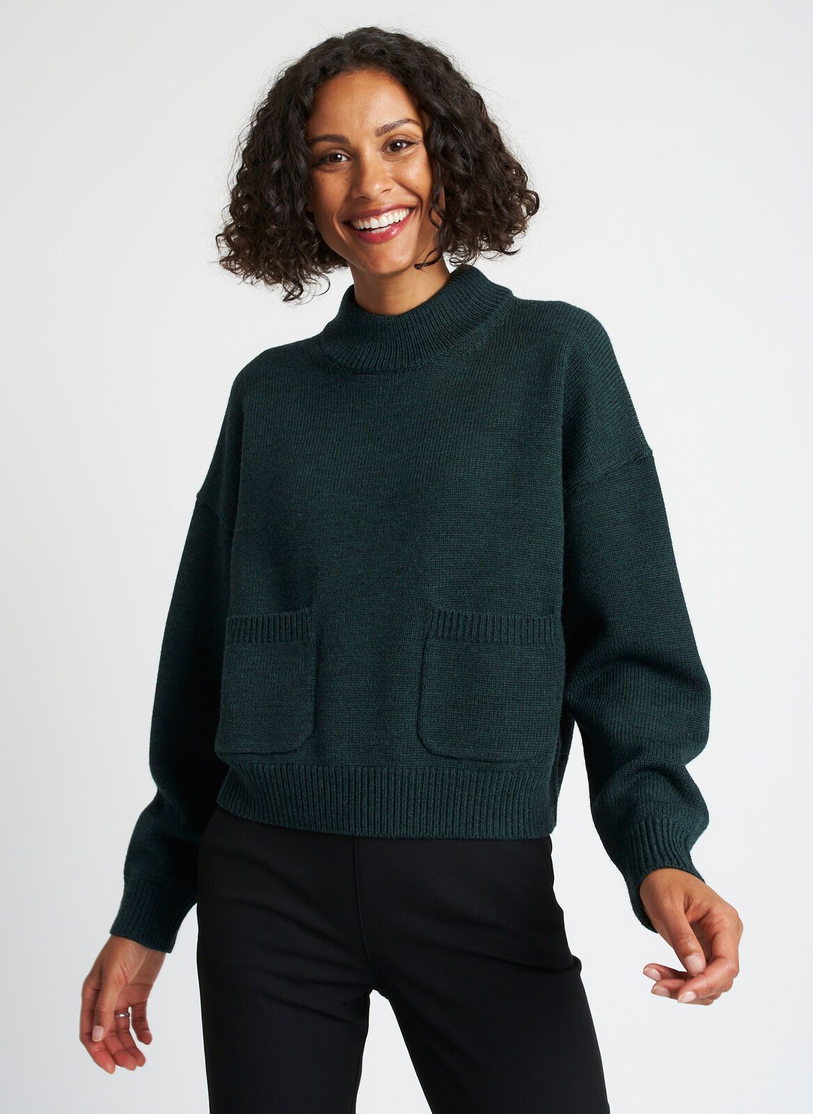 Merino Chunky Cropped Sweater sold by Kit and Ace product image thumbnail 5