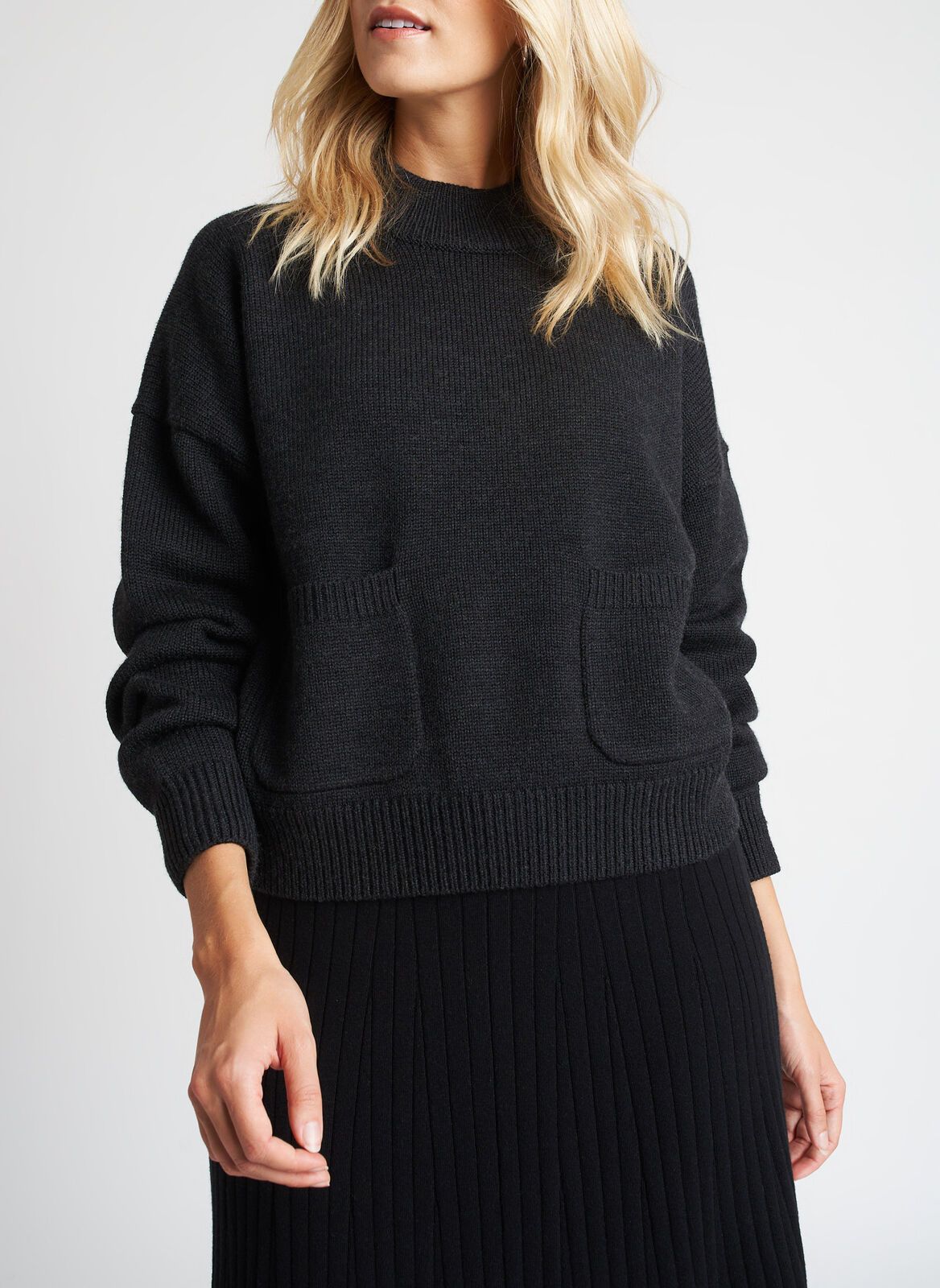 Merino Chunky Cropped Sweater sold by Kit and Ace product image thumbnail 2